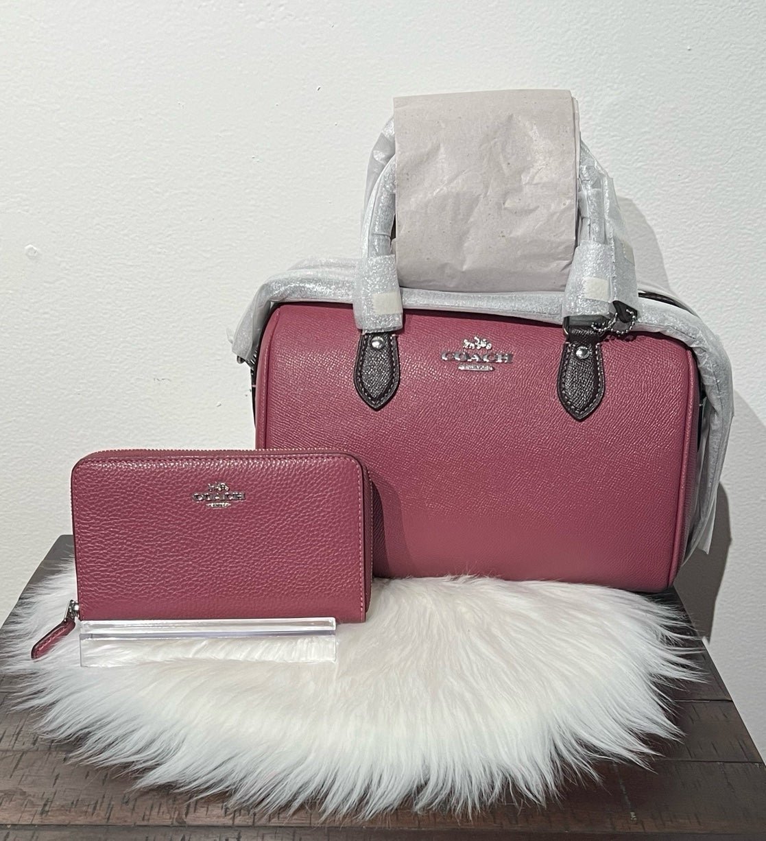 Coach Rowan Satchel & Matching Wallet Lt. Raspberry NWT **RATED 5⭐️Seller**