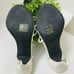 Black Suede Studio Leandra Heels Sz 39EU /US9 White Leather