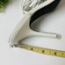 Black Suede Studio Leandra Heels Sz 39EU /US9 White Leather