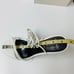 Black Suede Studio Leandra Heels Sz 39EU /US9 White Leather