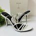Black Suede Studio Leandra Heels Sz 39EU /US9 White Leather