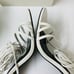 Black Suede Studio Leandra Heels Sz 39EU /US9 White Leather