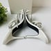 Black Suede Studio Leandra Heels Sz 39EU /US9 White Leather