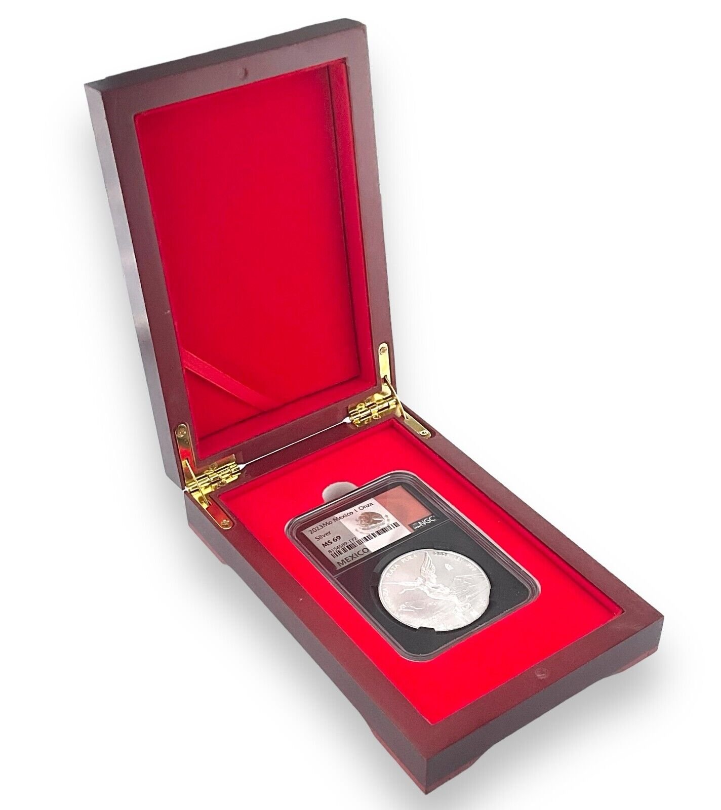 2023 Mexico 1oz Libertad NGC MS69 - Black Core - Flag Label w/Wood Box