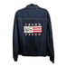 Tommy Hilfiger Vintage 90s Spell Out Bling Flag Patch Jean Jacket Size 2X EUC