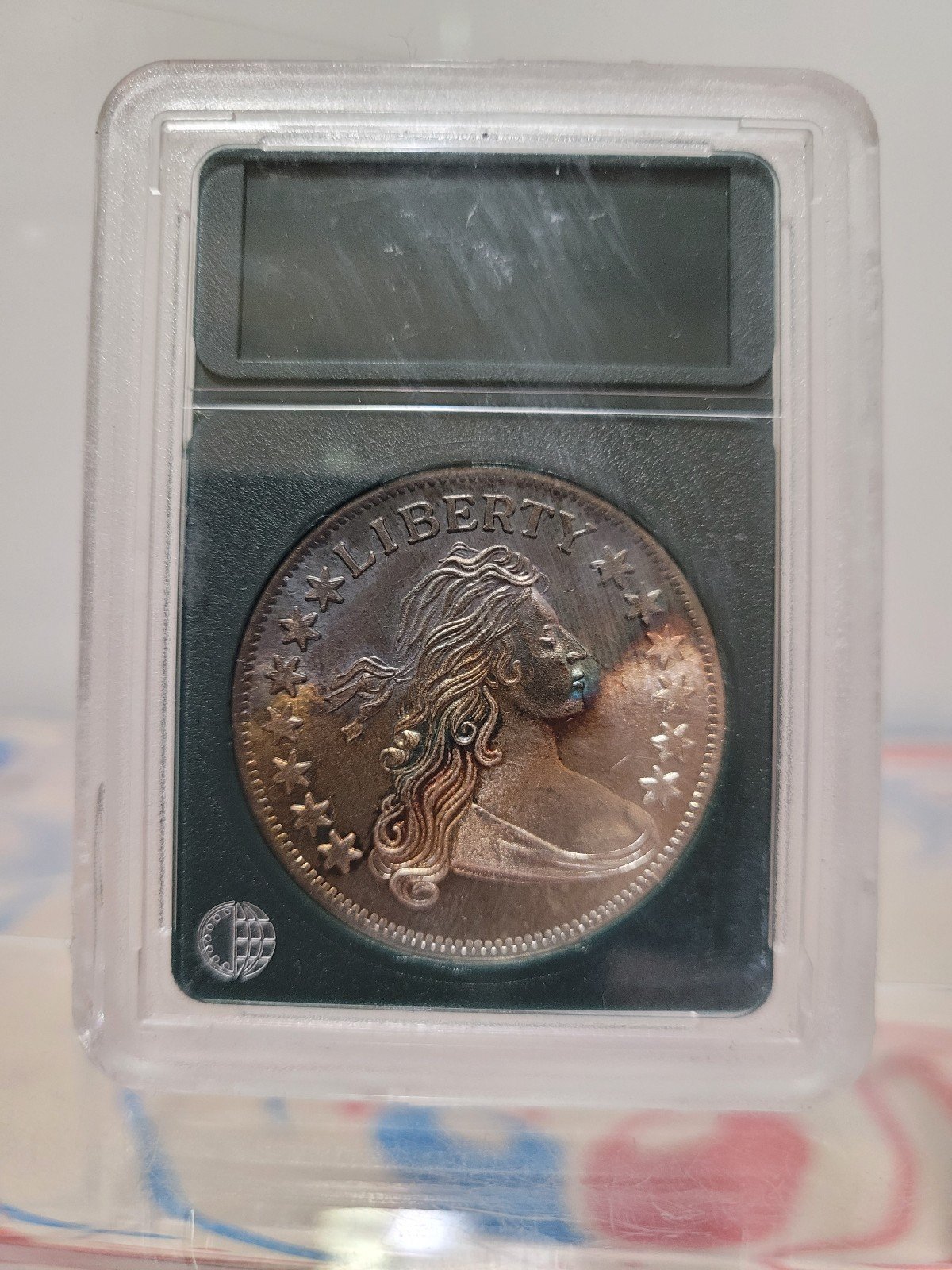 Draped Bust Dollar Design Rainbow Toned Coin One Oz Coin