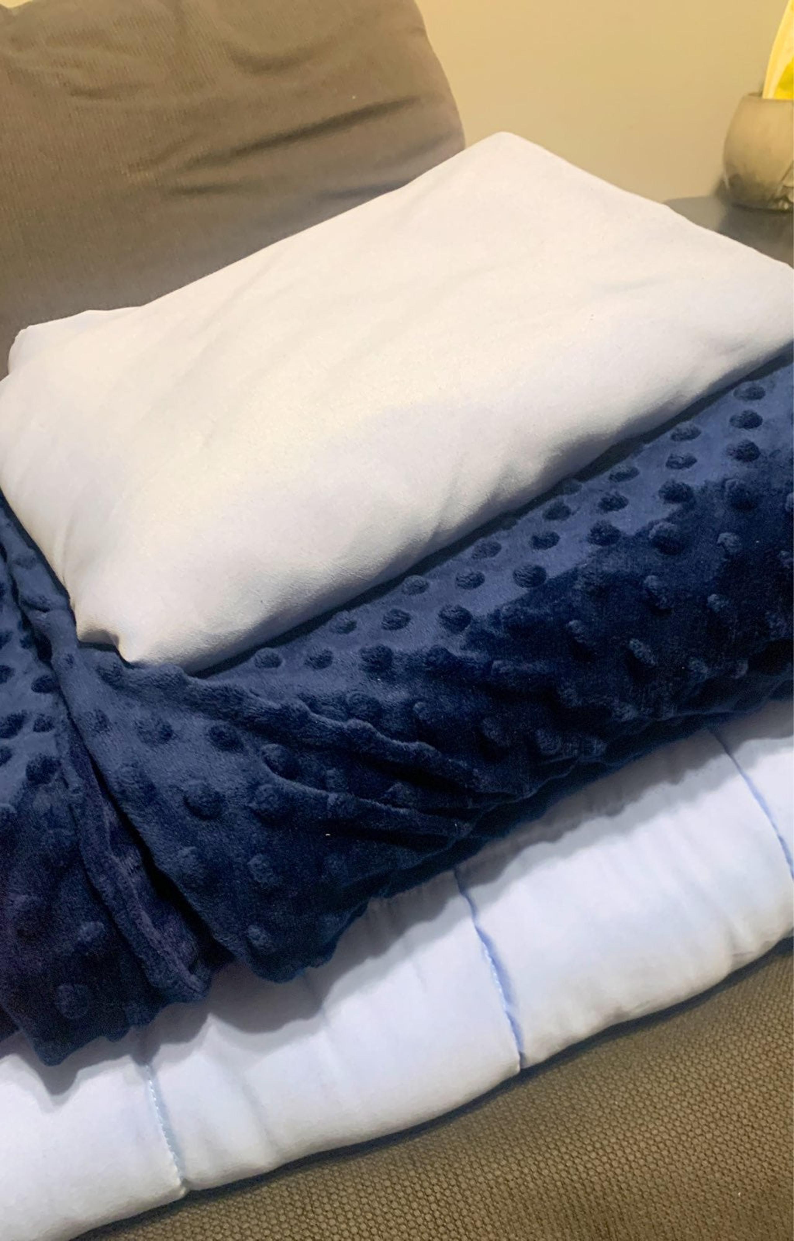 Weighted Blanket 3 Piece Set Blue