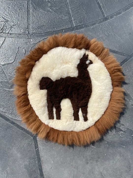 Genuine Leather Alpaca Llama Fur Rug Wall Hanging Tapestry 19