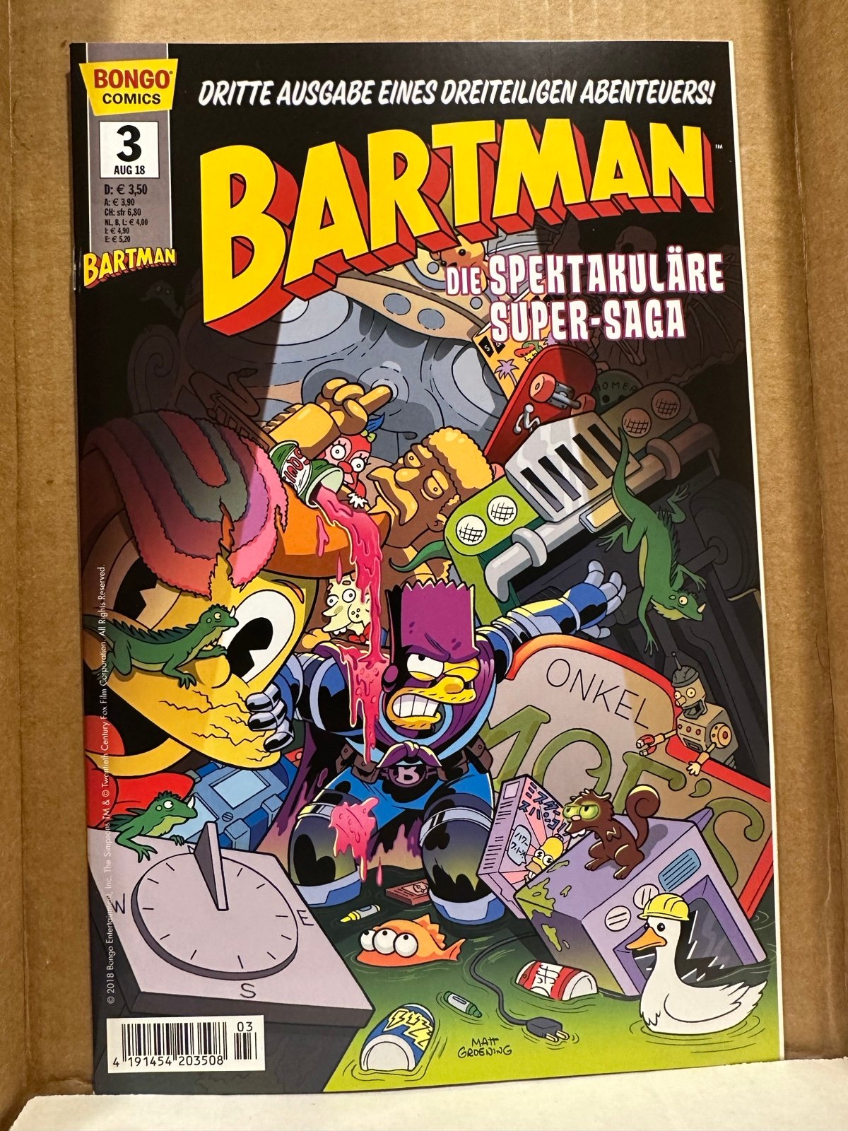 Bartman Spectacularly Super Secret Saga #3 NM Very HTF SPIDER-MAN HOMAGE GERMAN