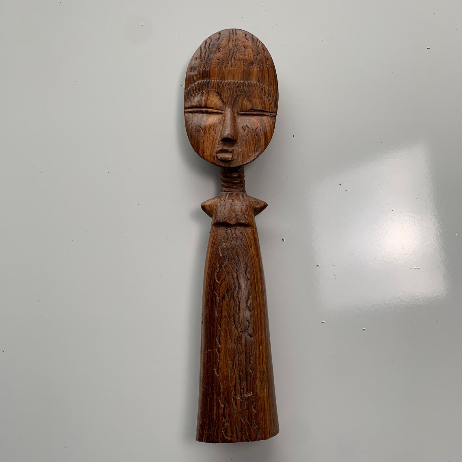 Vintage Akua'ba Fertility Figure ASHANTI From Ghana, Tribal Art, HandWood Carved