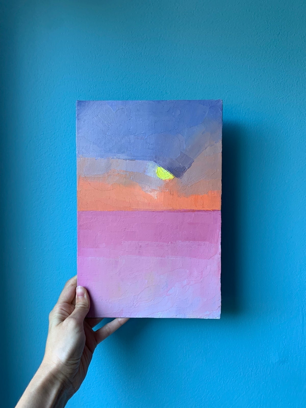 Painting sunset, wall decor , gift