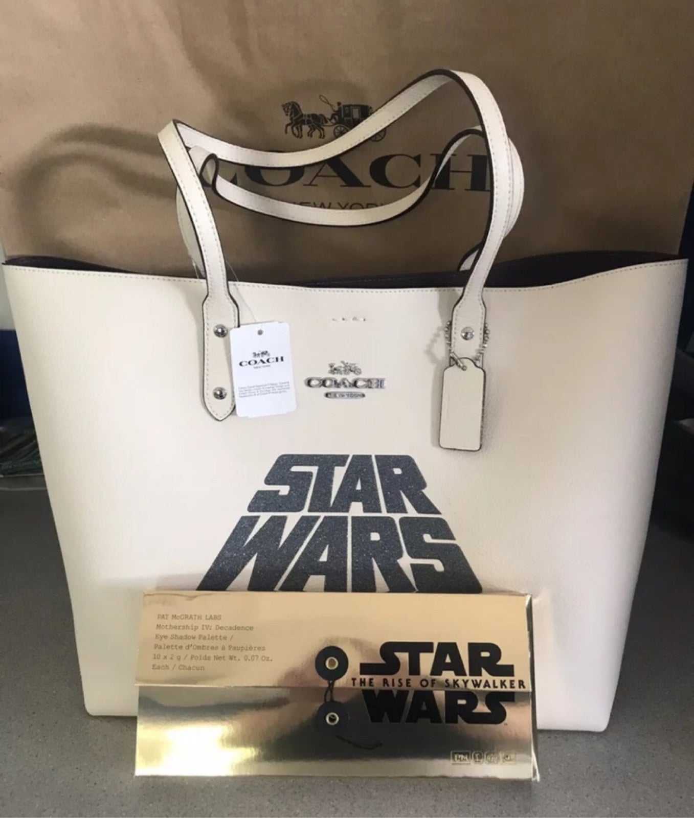 Starwars Pat McGrath IV: Decadance Pallet & Coach LE Motie Glitter Tote