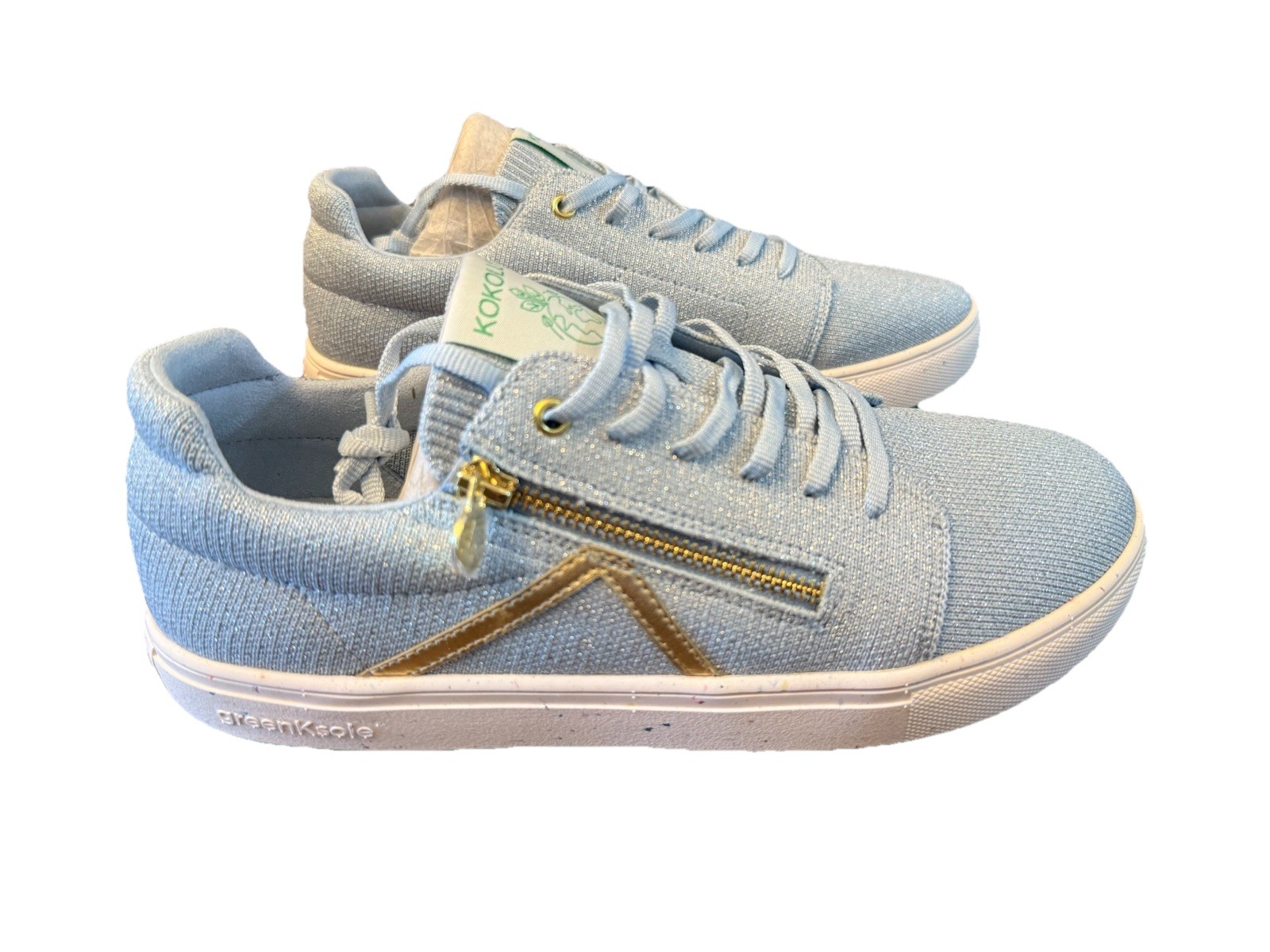 Kokolu Blue Eco Comfort Knit Sneakers Lace-Up Size 10 new in box Women's
