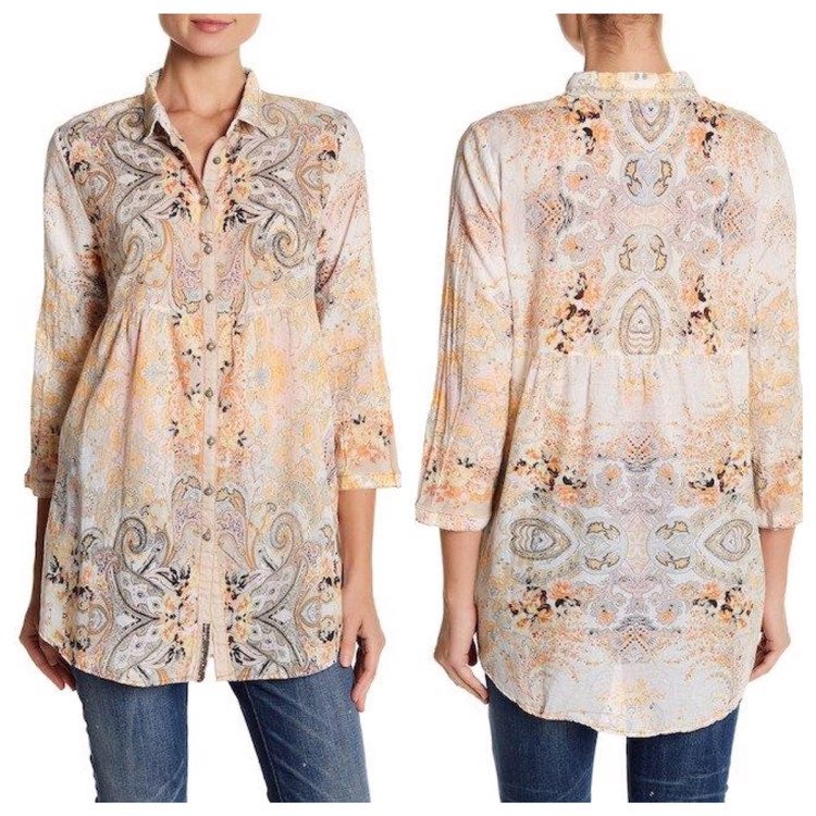 ARATTA Washed Pea Venice Paisley Tunic