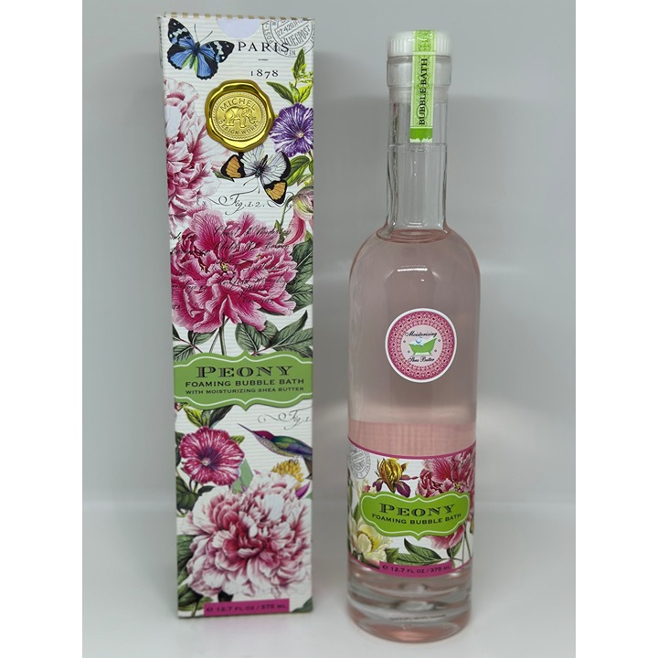 NIB Michel Design Works Scented Foaming Bubble Bath Shea Butter Peony 12.7 oz.
