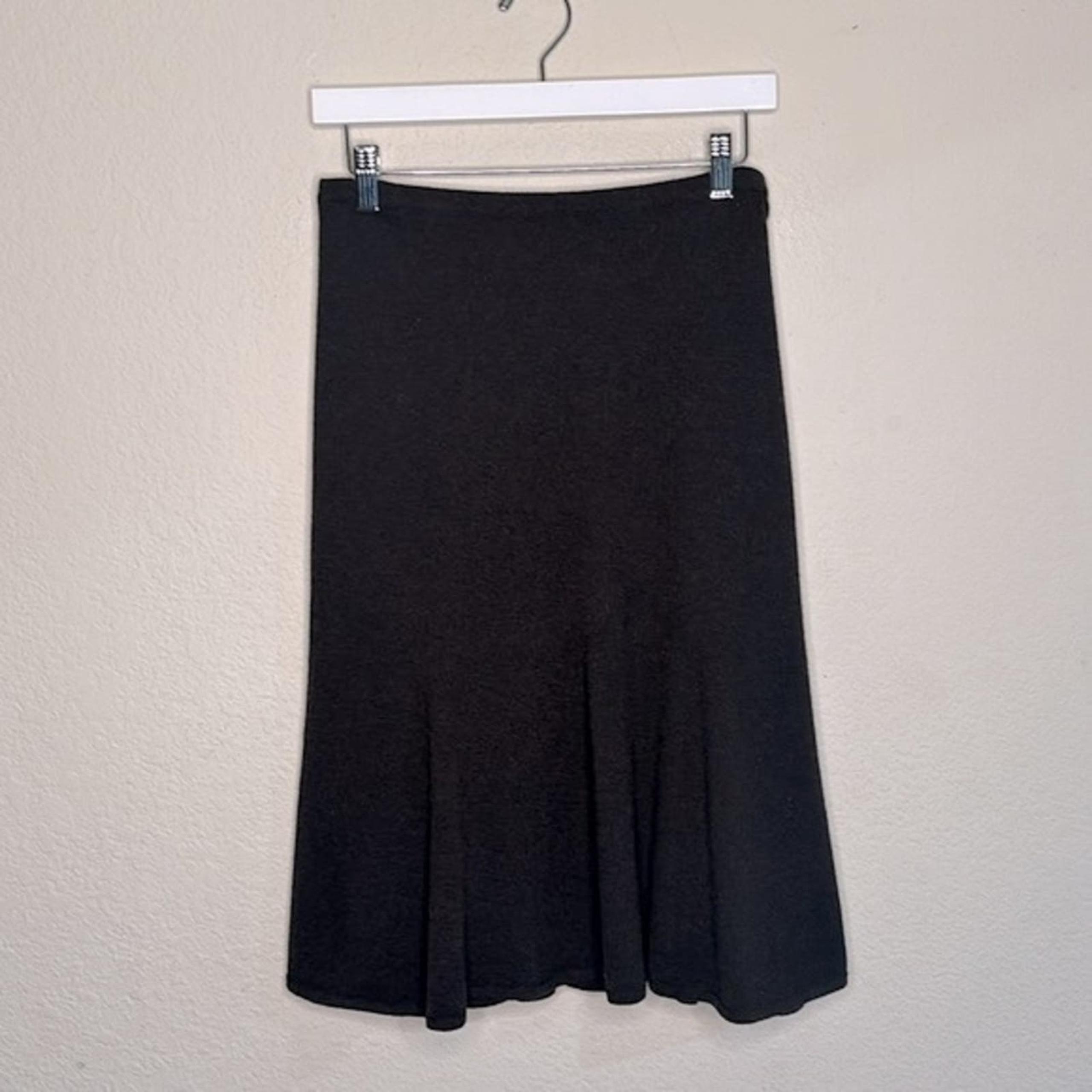 Escada 100% Cashmere Knit A-Line Full Skirt Midi Mermaid Lined Brown Sz 42 US L