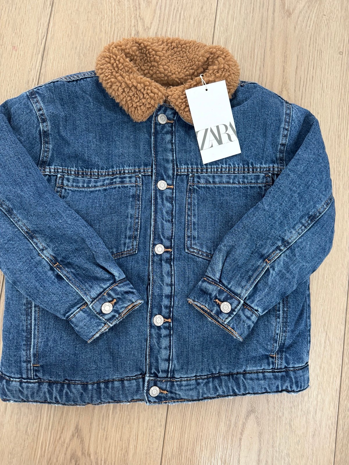 Zara 5-6 denim Sherpa jacket