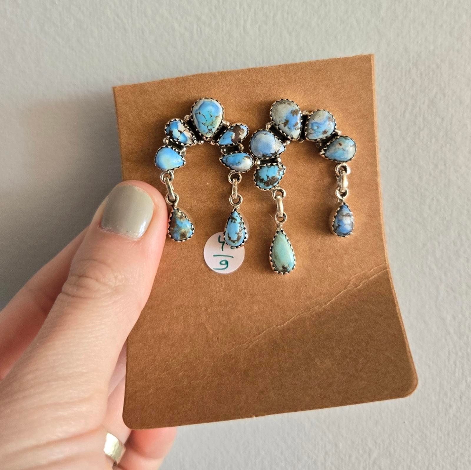 Turquoise Horshoe Sterling Silver Earrings
