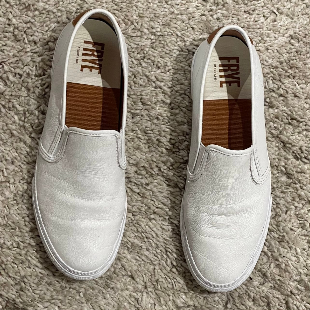 FRYE Gia Leather Slip On Sneakers