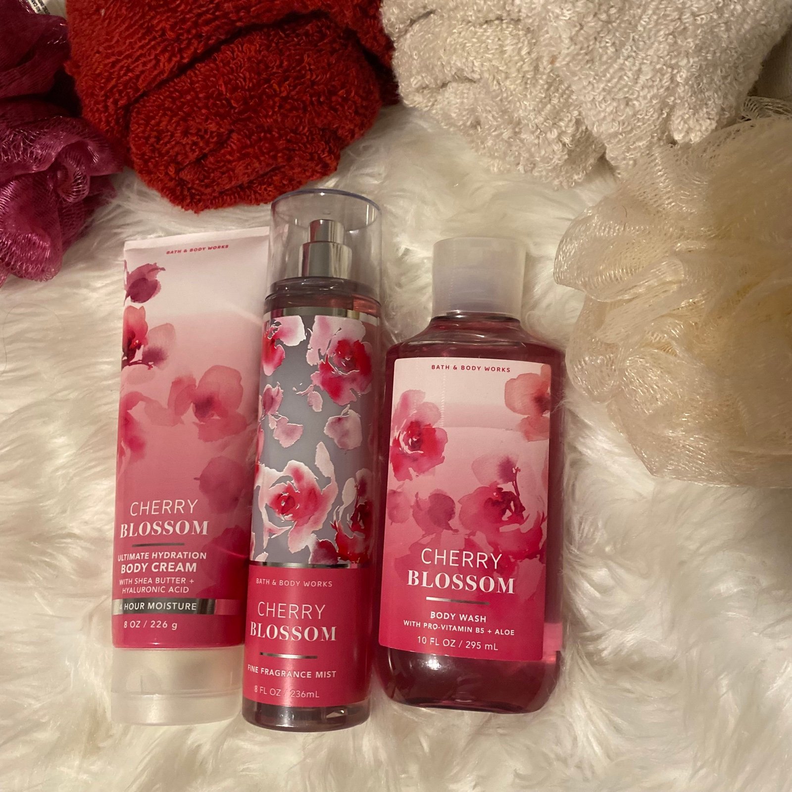 NWT Cherry blossom Bath & Body Works lot 3 pcs bundle