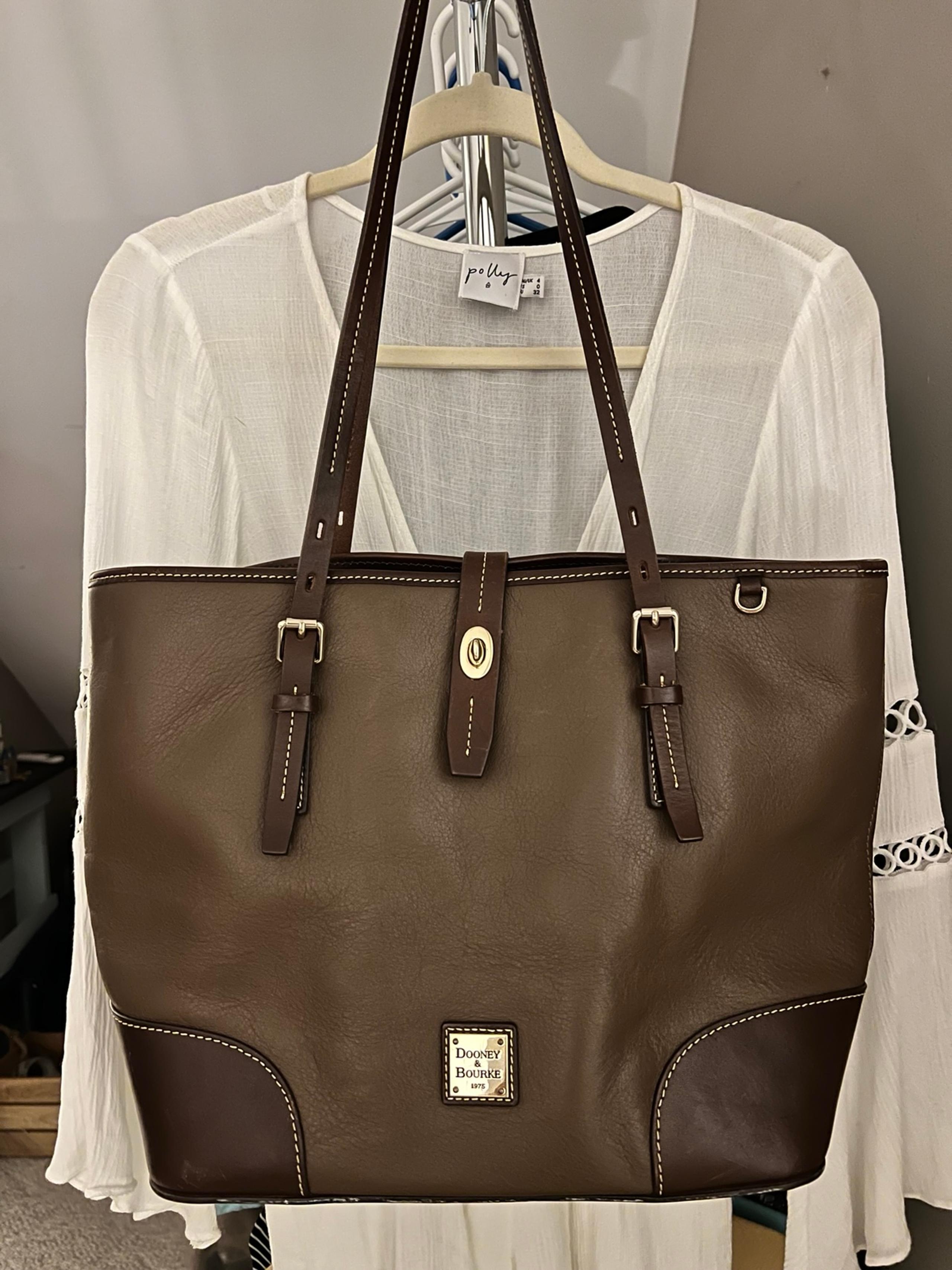 Dooney & Bourke Brown Large Tote Bag Handbag Leather