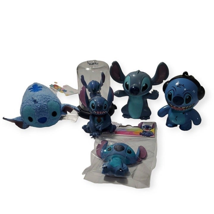 Disney Lot Of 6 Miniature Lilo & STITCH Figurine Collectibles Experiment 626