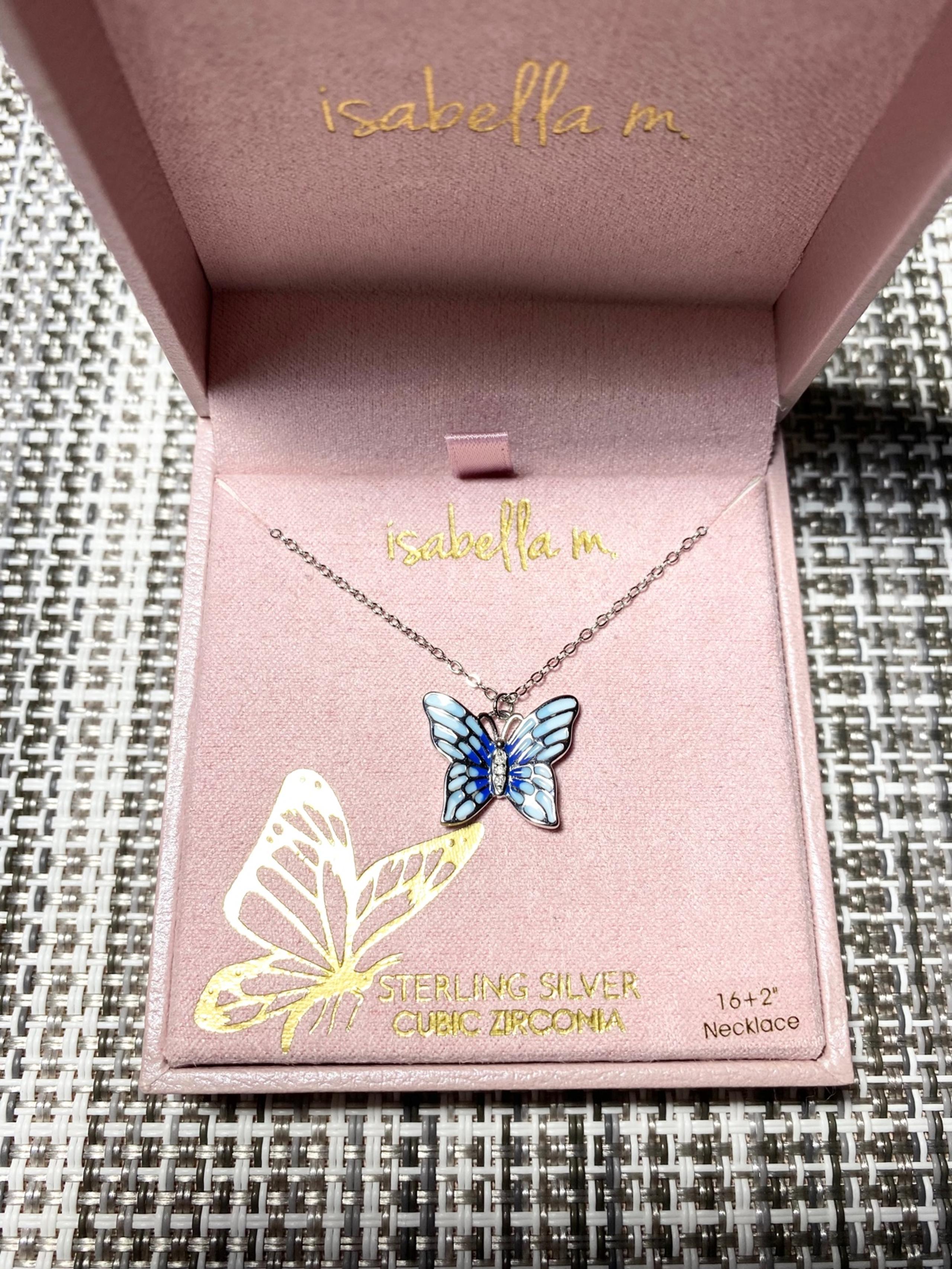 BRAND NEW Isabella M butterfly silver toned adjustable necklace ❤️ Box included