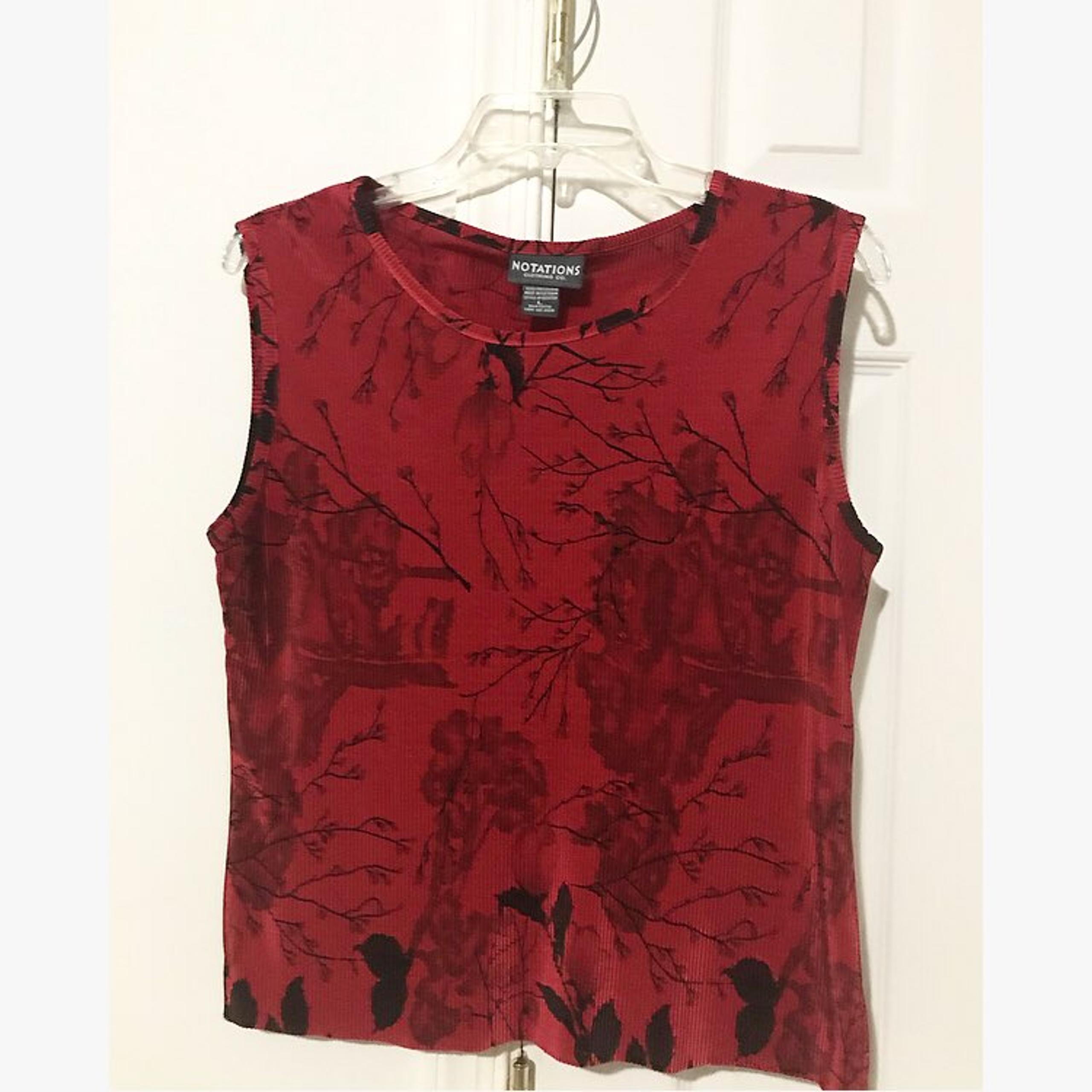 Red Floral Tank Top