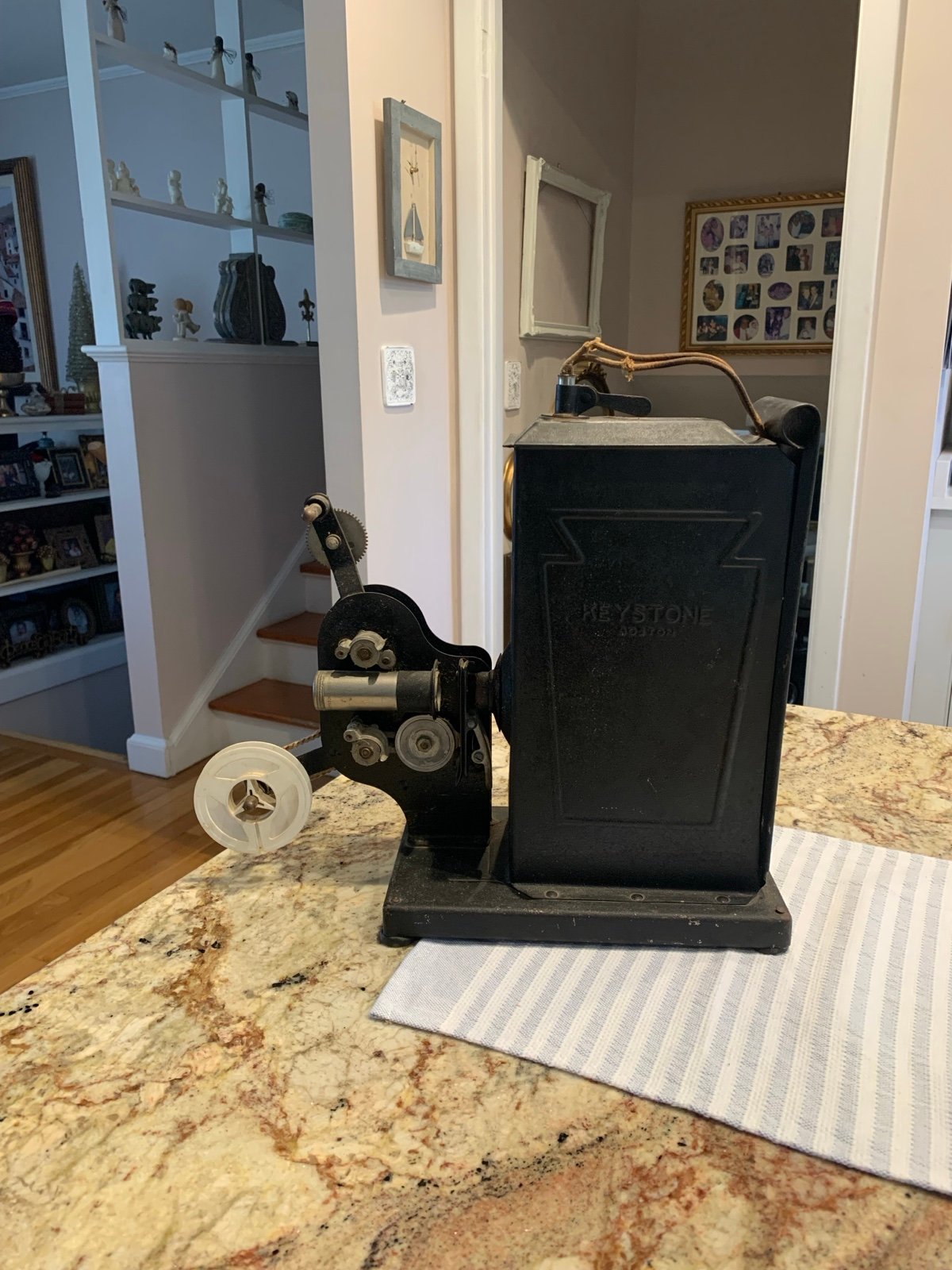 Keystone Vintage Film Projector in Black