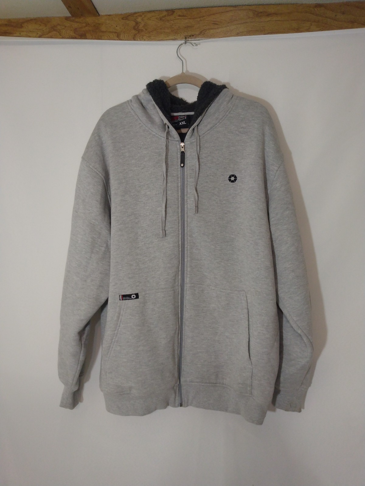 Mens Vintage Southpole Sherpa Lined Full Zip Hoodie Jacket Sz 2XL