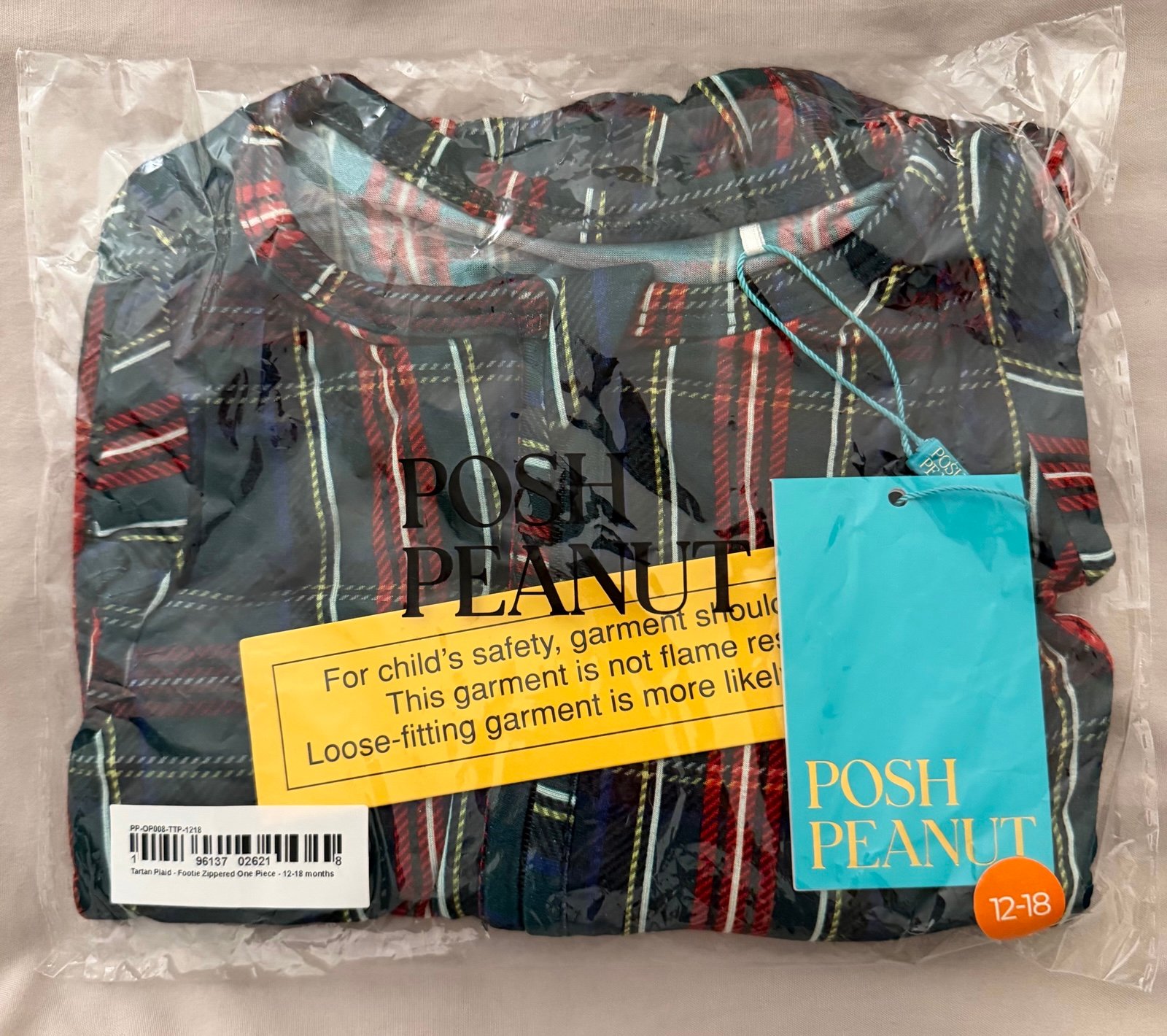 Posh Peanut Tartan Plaid Footie