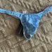 N2N Bodywear Men's 'Rosarito' Thong - Medium, Turquoise w/ White Pattern - NWT