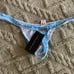 N2N Bodywear Men's 'Rosarito' Thong - Medium, Turquoise w/ White Pattern - NWT