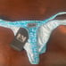 N2N Bodywear Men's 'Rosarito' Thong - Medium, Turquoise w/ White Pattern - NWT