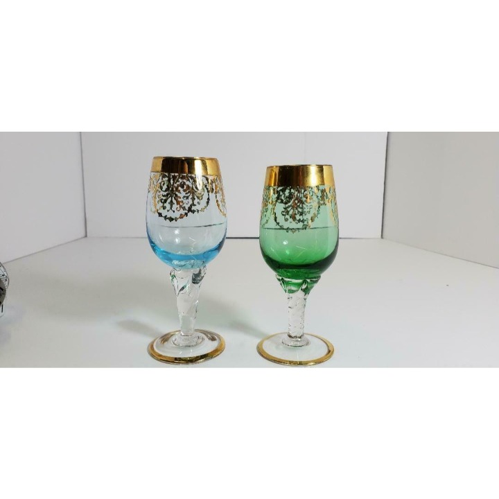Vintage Murano Port Wine Glasses