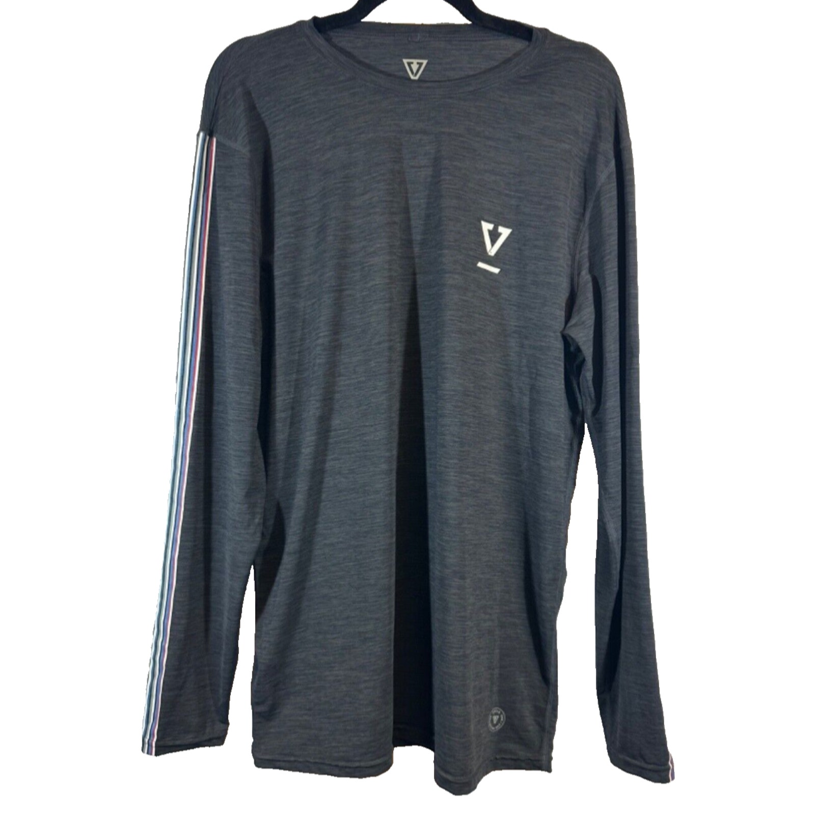 VISSLA Dark Gray Rash Guard Long Sleeve UVA UVB Protection Shirt Men’s Sz XL A5
