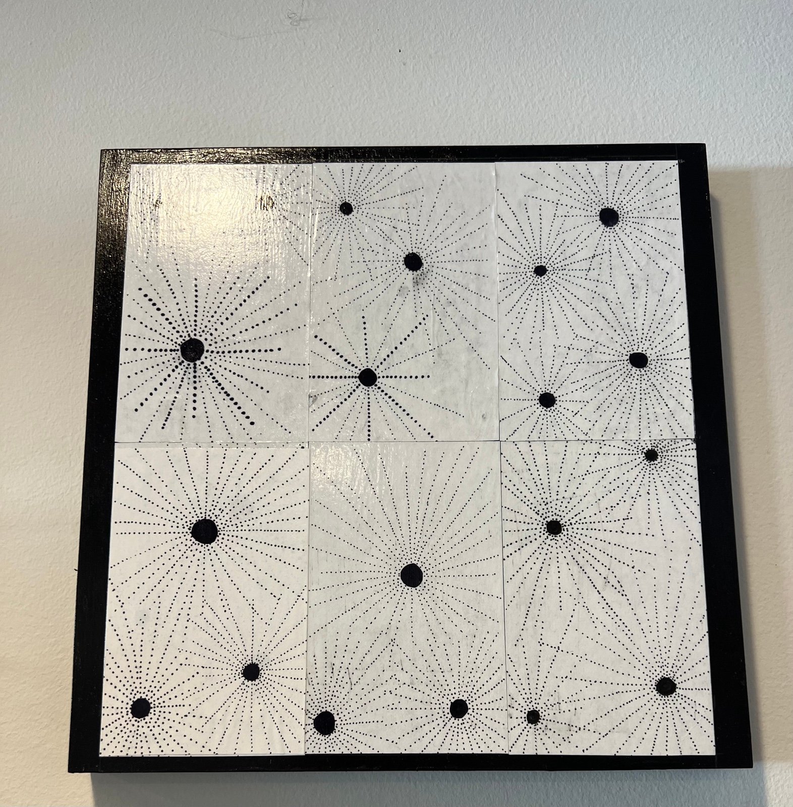 Black ink hand drawn Minimalist 8”x8”