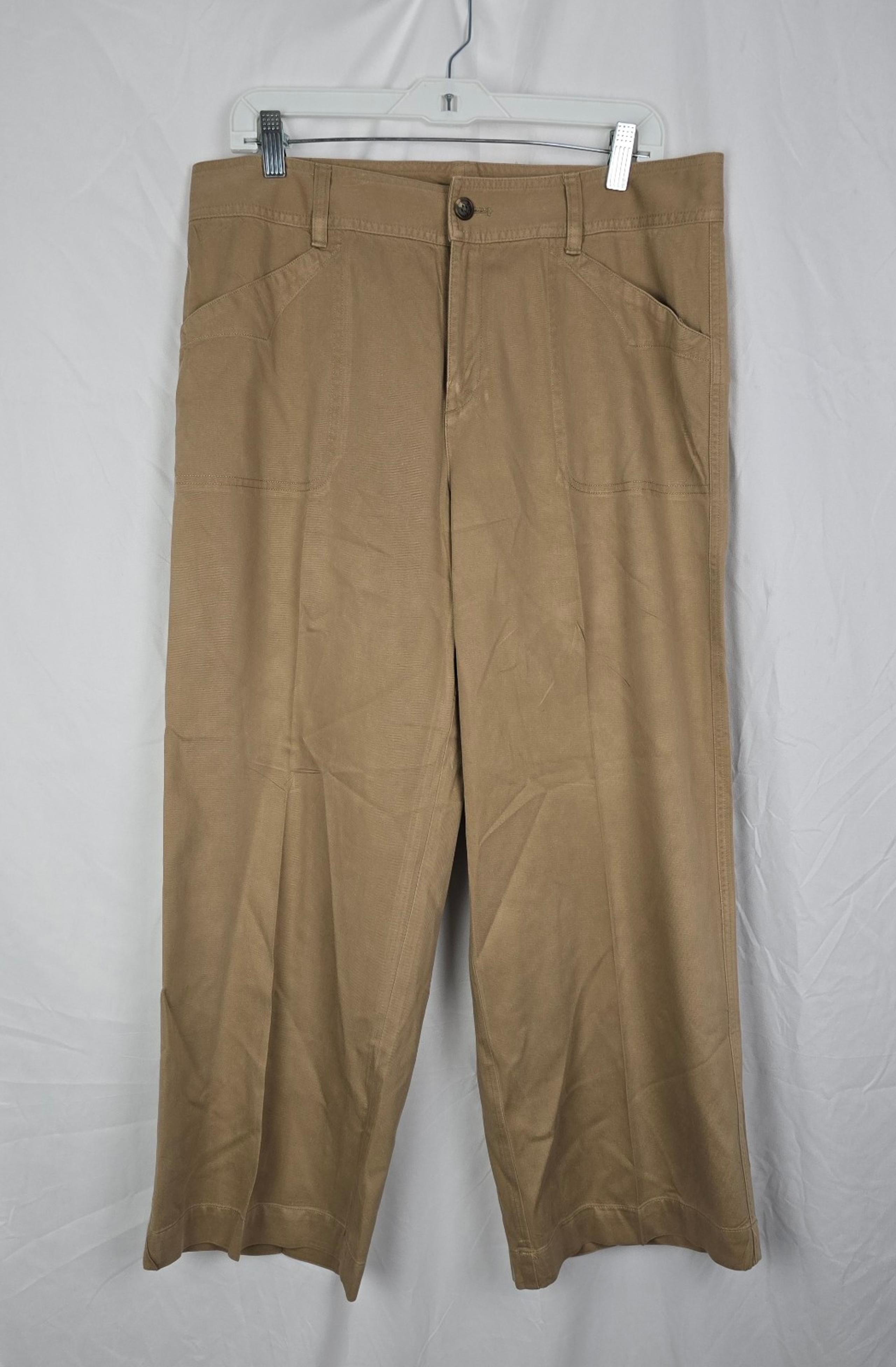 Lauren Ralph Lauren Wide Leg Khaki Chino Twill Women's Pants sz 12 Career