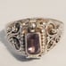 Estate vintage 925 sterling silver amethyst poison/pillbox ring size 7