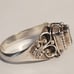 Estate vintage 925 sterling silver amethyst poison/pillbox ring size 7