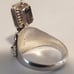 Estate vintage 925 sterling silver amethyst poison/pillbox ring size 7