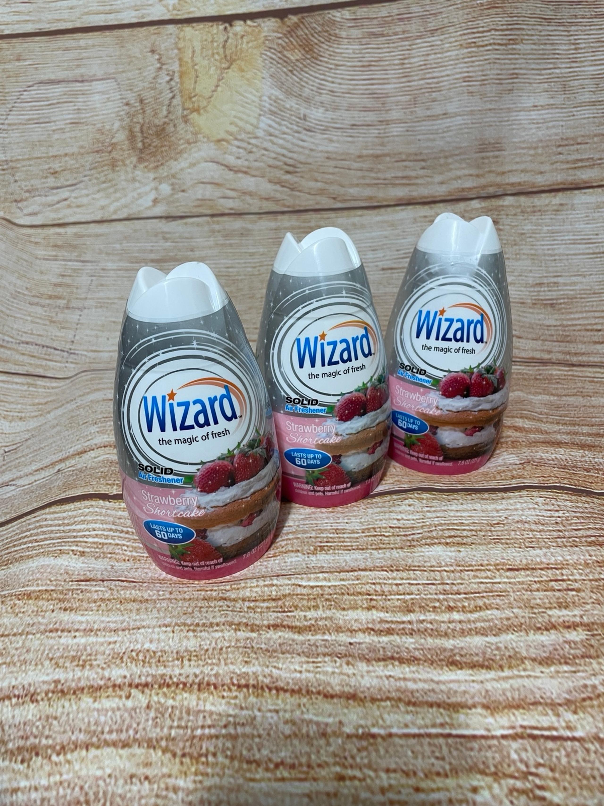 4 PACK Wizard Solid Air Freshener  Strawberry Shortcake