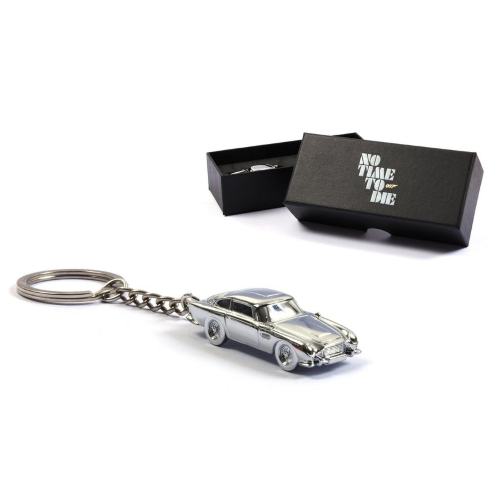 ⚡RARE⚡ 007 JAMES BOND Keychain Aston Martin DB5 Keychain Silver *NEW IN BOX*