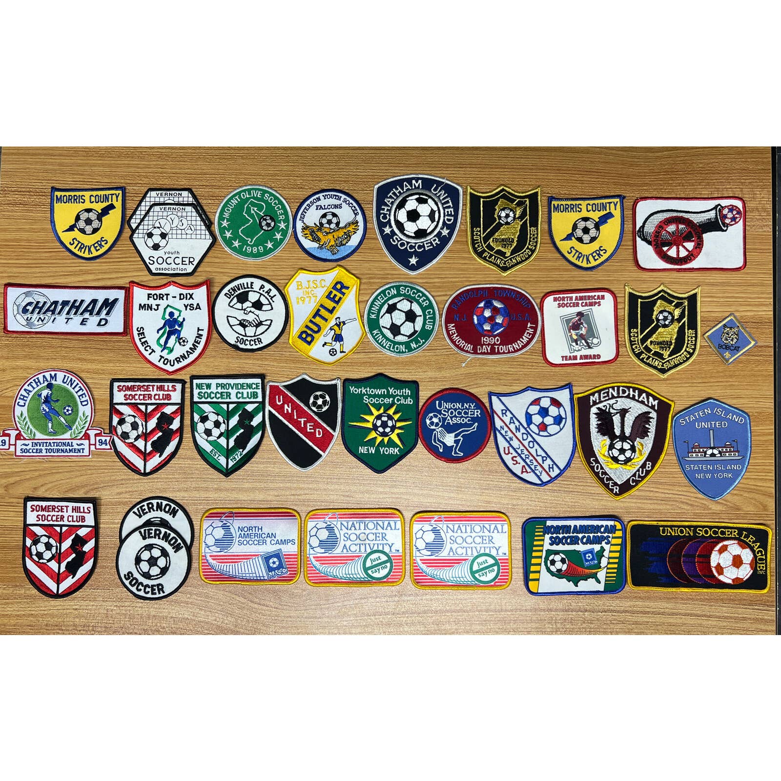 Lot of 34 Vintage Youth Soccer Patches 80s 90s NY NJ New Jersey New York Rare!