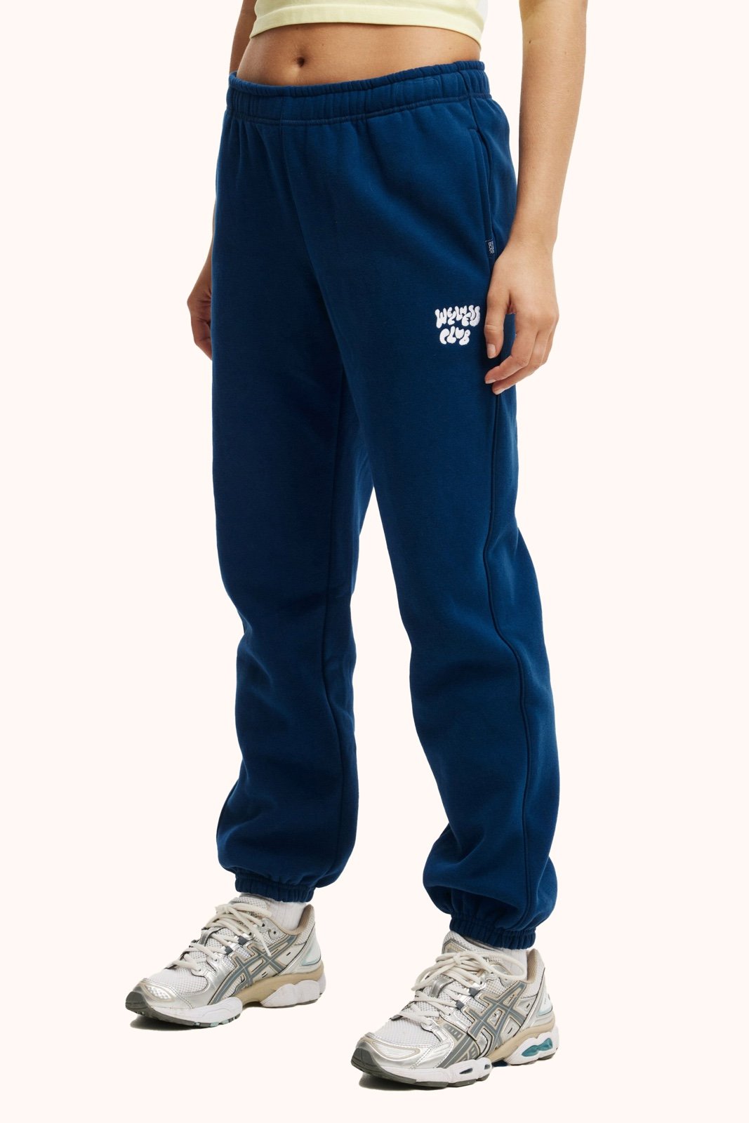 Plush Essential Gym Sweatpant , navy peony/wellness club size L , Cotton On !New