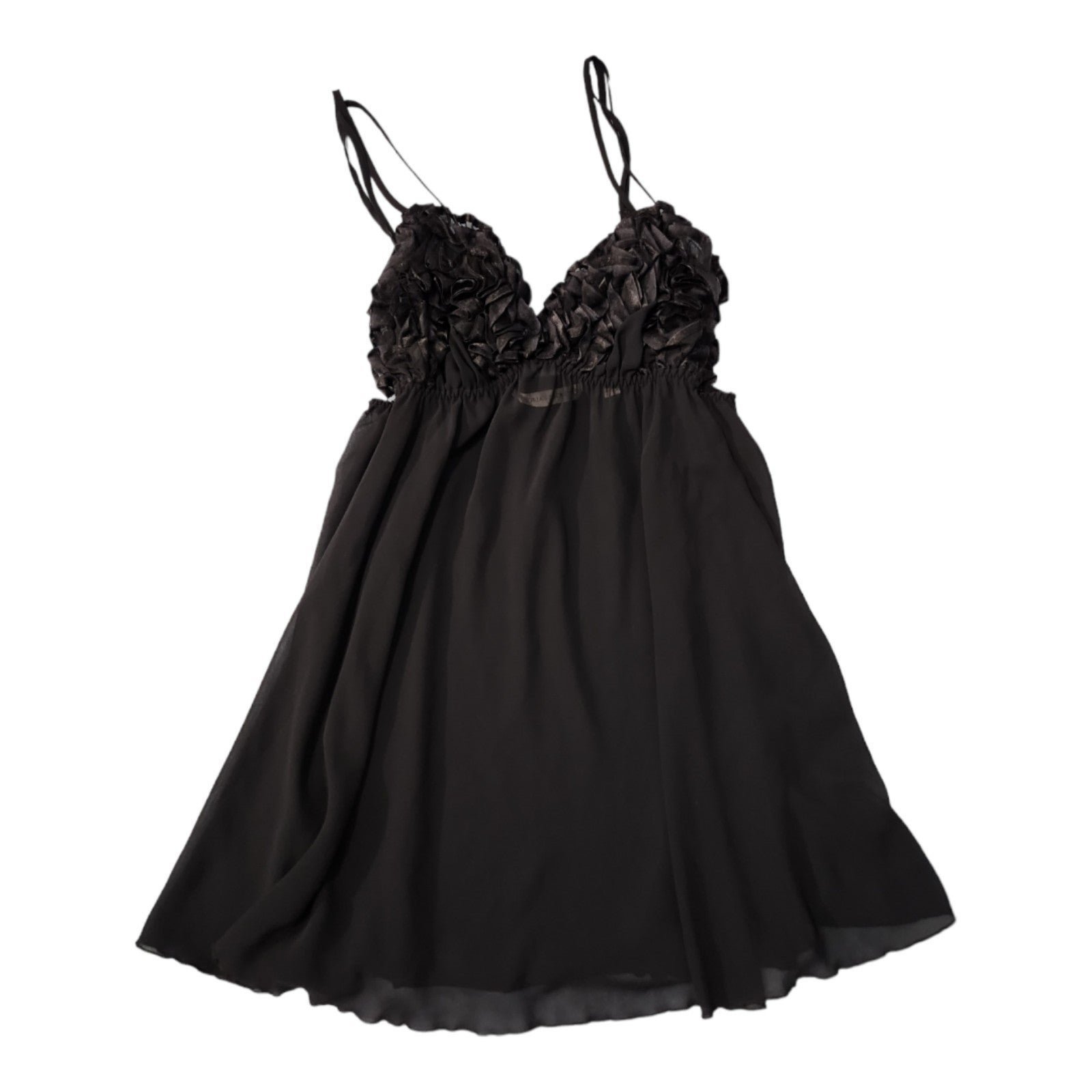 NWOT Victoria's Secret Lingerie Chemise Babydoll Teddy Black Medium Vintage