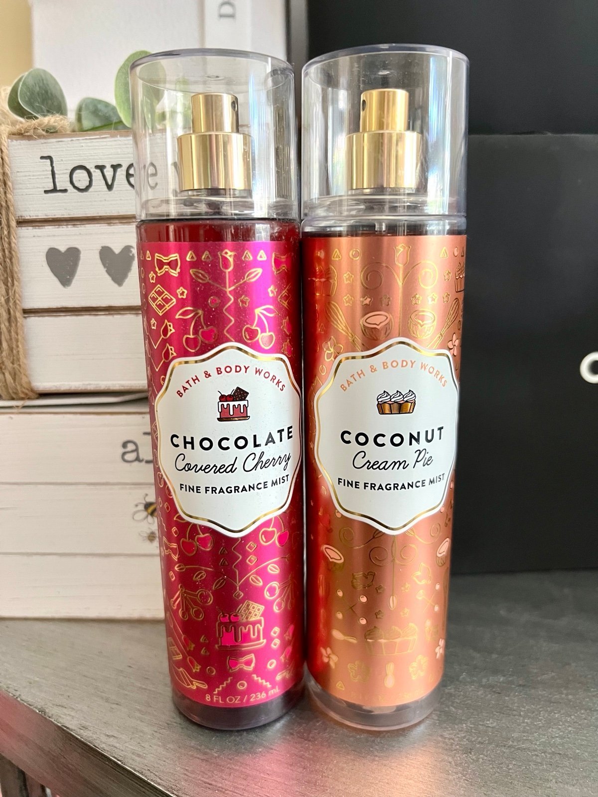 Bath and Body Works Chocolate covered cherry fragrance mist BBW Coconut cream