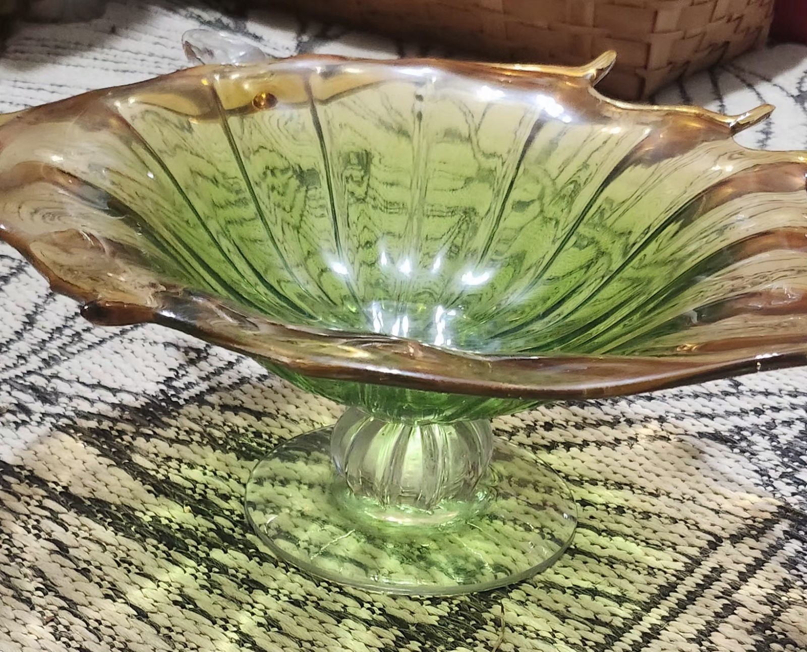 Vintage Indiana Glass standing serving