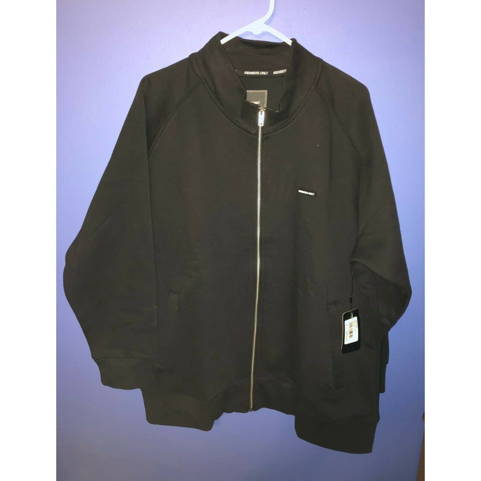 Members Only Men's Jacket Size XXL Vintage Retro 2XL Black New NWT New