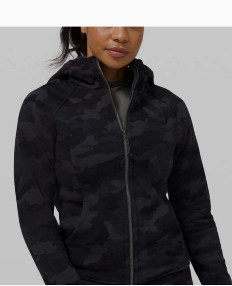 Lululemon scuba hoodie black camo~16~NWT.
